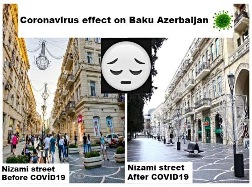 Baku Azerbaijan during the process of COVID19 (corona virus)