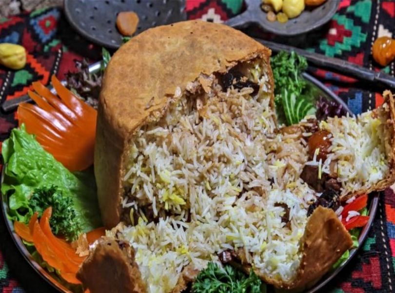 Azerbaijani Plov (Pilaf) - Rice with accompaniments